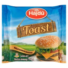 Hajdú Toast félzsíros ömlesztett sajt 8 db 150 g