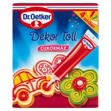 Dr. Oetker Dekor Toll cukormáz 4 színben 4 x 19 g (76 g)