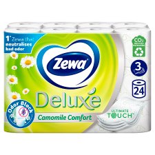 Zewa Deluxe Camomile Comfort Toilet Paper 3 Ply 24 Rolls