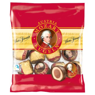 Victor Schmidt Mozartkugeln marcipánnal és nugátkrémmel töltött csokoládé praliné 148 g