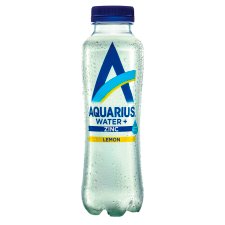 Aquarius Water+ citrom ízű szénsavmentes üdítőital hozzáadott cinkkel 400 ml