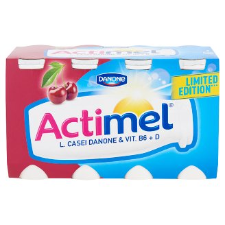 Danone Actimel zsírszegény, élőflórás, meggy-acerolaízű joghurtital 8 x 100 g