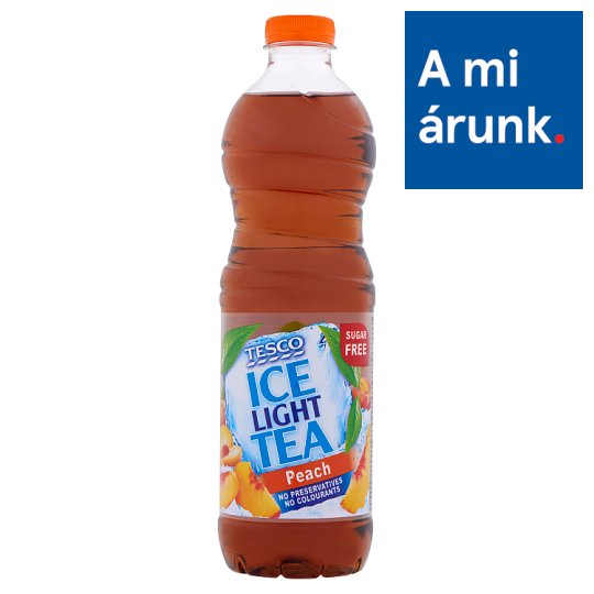 Tesco Ice Tea Light őszibarackízű, szénsavmentes üdítőital édesítőszerekkel 1,5 l