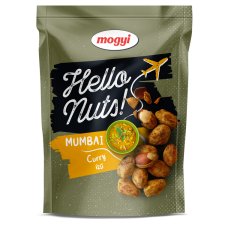 Mogyi Hello Nuts! Mumbai zöld curry ízű, csicseriborsós tésztabundában pörkölt földimogyoró 100 g
