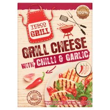 Tesco Grill zsíros, félkemény grillezésre szánt chilis-fokhagymás sajt 240 g