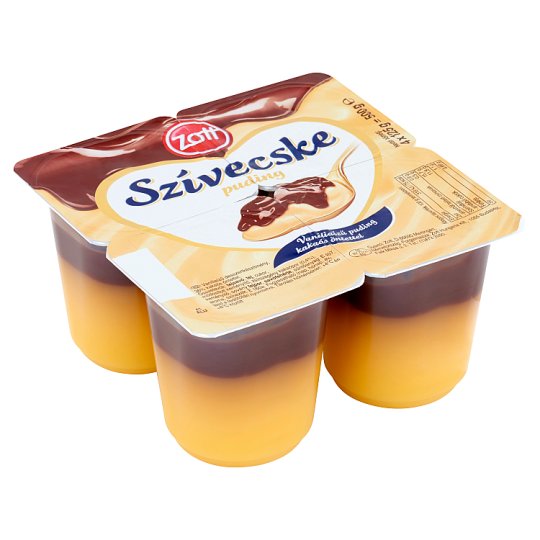Zott Szívecske vaníliaízű puding kakaós öntettel 4 x 125 g