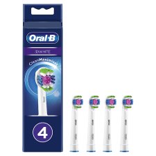 Oral-B 3D White Fogkefefej CleanMaximiser Technológiával, 4 db-os Csomag