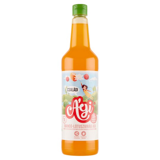 Ági Mangó-Lótuszvirág Ági vegyes gyümölcsszörp mangó-lótuszvirág ízzel 1 l