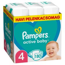 Pampers Active Baby Nappies Size 4 X180, 9kg-14kg