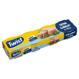 Twist tonhaltörzs natúr lében 4 db 320 g