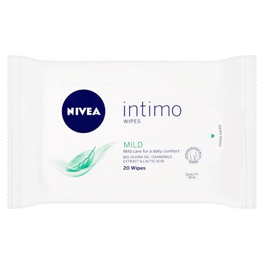 NIVEA Intimo Mild intim törlőkendő 20 db