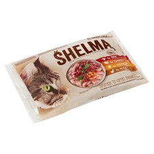 Shelma Grain Free Steamed Fillet Complementary Pet Food for Adult Cats 4 x 85 g