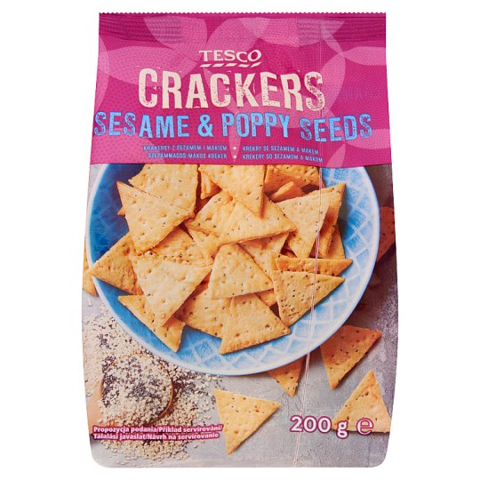 Tesco Crackers with Sesame & Poppy Seeds 200 g Tesco Online, Tesco
