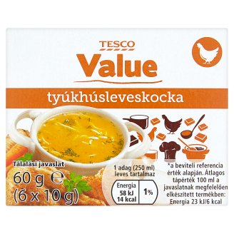 Tesco Value tyúkhúsleveskocka 6 x 10 g