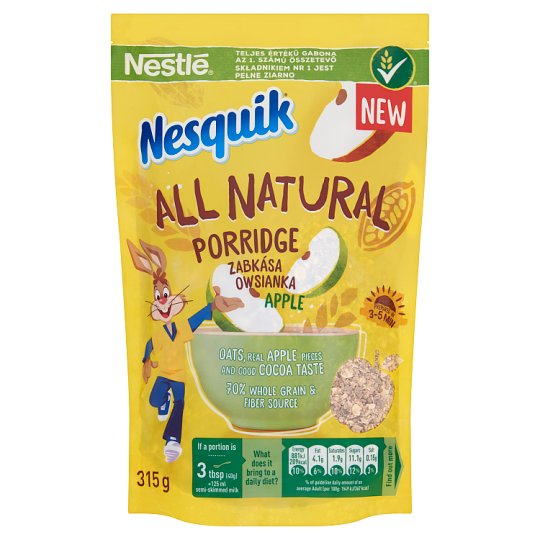 Nestlé Nesquik kakaós zabkása alma darabokkal 315 g