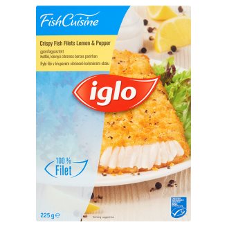 Iglo Fish Cuisine gyorsfagyasztott halfilé könnyű citromos borsos panírban 225 g