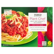 Tesco Plant Chef főtt spagettitészta növényi alapú bolognai szósszal 350 g