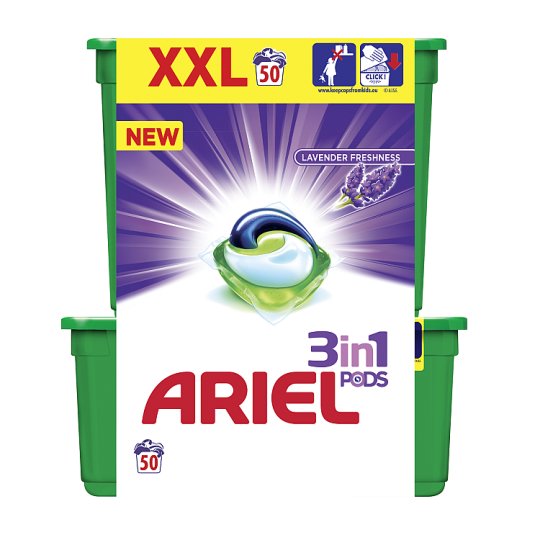 Ariel Lavender Freshness 3az1-ben Mosókapszula, 50 Mosáshoz