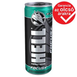 HELL STRONG Focus mangó-, narancs- és tuttifrutti ízű szénsavas alkoholmentes ital 250 ml