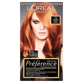 L'Oréal Paris Préférence 74 intenzív réz prémium ultra-ellenálló hajfesték
