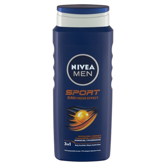 NIVEA MEN Sport tusfürdő tusoláshoz, arc- és hajmosáshoz 500 ml