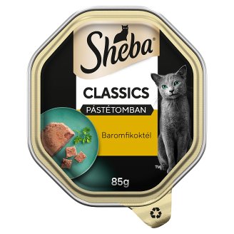 Sheba Classics in Pastete Szárnyas Válogatás teljes értékű állateledel felnőtt macskák számára 85 g
