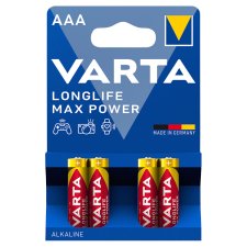 Varta Longlife Max Power AAA LR03 1,5 V nagy teljesítményű alkáli elem 4 db