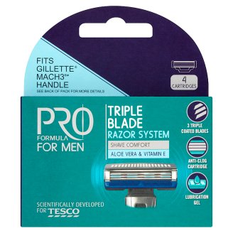 Tesco Pro Formula for Men Rightfit 3. hárompengés borotvafejek 4 db