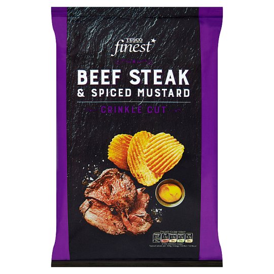 Tesco Finest Beef Steak & Spiced Mustard Crinkle Cut 150 g Tesco
