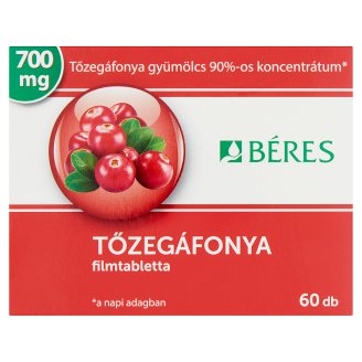 Béres tőzegáfonya filmtabletta 60 db 46,5 g