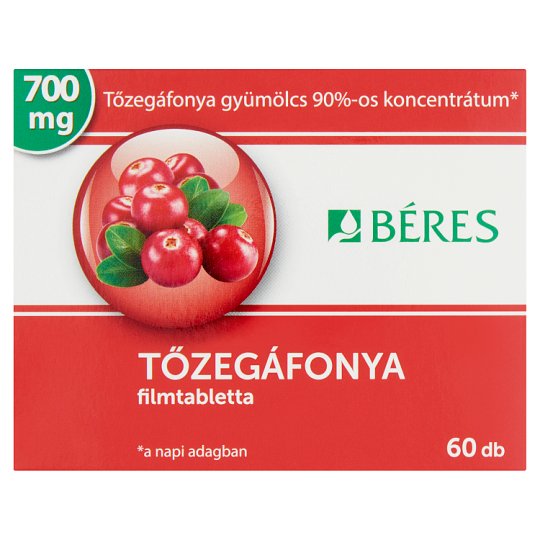 Béres tőzegáfonya filmtabletta 60 db 46,5 g