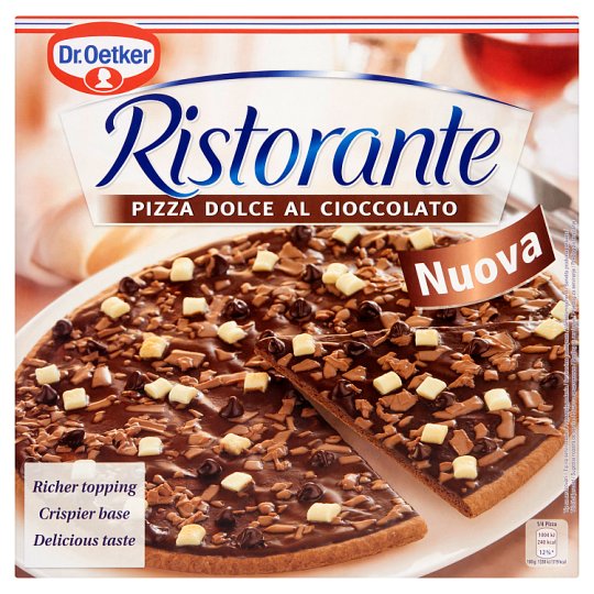 Dr. Oetker Ristorante Pizza Dolce Al Cioccolato gyorsfagyasztott háromcsokoládés édes pizza 300 g