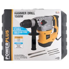 Power Plus SDS Plus-Type 6 Joule POWX1195 Hammer Drill 1500W 