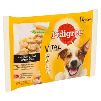 Pedigree Vital Protection teljes értékű állateledel felnőtt kutyák számára mártásban 4 x 100 g