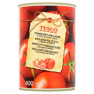 Tesco aprított paradicsom paradicsomlében 400 g