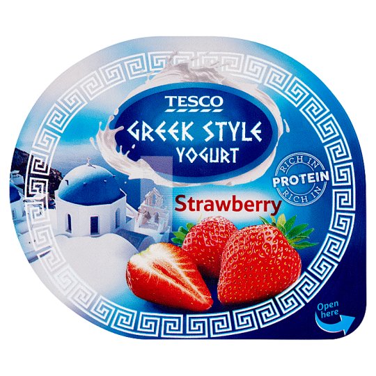 Tesco Greek Style Yogurt epres joghurt 140 g Tesco Online, Tesco