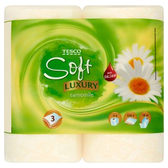 Tesco Soft Luxury Camomile toalett papír 3 rétegű 4 tekercs