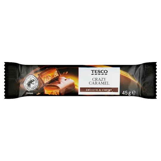 Tesco Dipped in Milk Chocolate Nougat and Caramel Bar 45 g Tesco