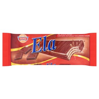 Ela csokoládé ízű krémmel töltött ostyaszelet kakaós bevonatban, édesítőszerekkel 25 g