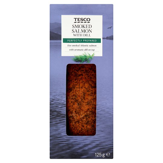 Tesco melegen füstölt atlanti lazacdarab bőrrel, kaporral 125 g