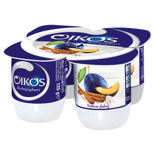 Danone Oikos Görög élőflórás szilvás-fahéjas krémjoghurt 4 x 125 g