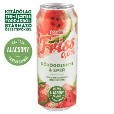 Borsodi Friss görögdinnye-eper gyümölcsital és alkoholmentes világos sör keveréke 0,5 l