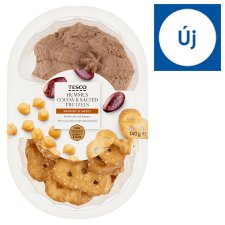 Tesco Hummus csicseriborsókrém szezámmagkrémmel, kakaóporral és sült búzapereccel 140 g