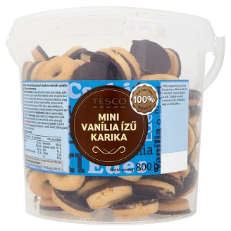 Tesco Mini vanília ízű karika 800 g