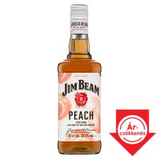 Jim Beam Peach őszibarack ízesítésű Bourbon whiskey alapú likőr 32,5% 0,7 l