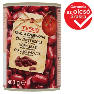 Tesco vörösbab chilis szószban 400 g