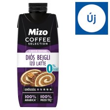 Mizo Coffee Selection Diós bejgli ízű Latte UHT zsírszegény kávés tej édesítőszerekkel 250 ml