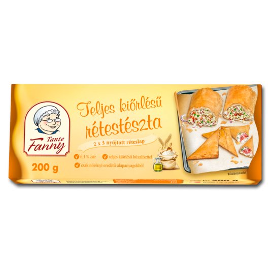Tante Fanny teljes kiőrlésű rétestészta 6 db 200 g