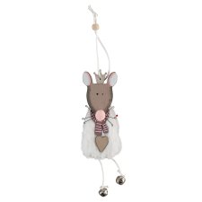 Hanging Mouse King Holding a Heart Decoration 29 x 6 x 2 cm