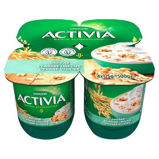 Danone Activia élőflórás édesített joghurt zabpehellyel és dióval 4 x 125 g